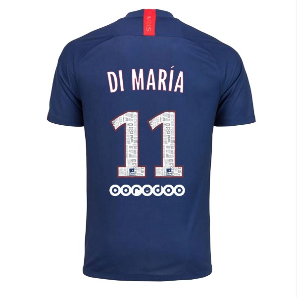 Camiseta Paris Saint Germain NO.11 Di Maria Primera equipo 2019-20 Azul